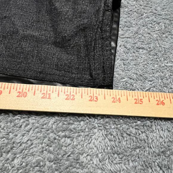 Abercrombie & Fitch Jeans Womens 33 /16 Ankle Straight Vegan Leather Ultra High - Picture 8 of 9